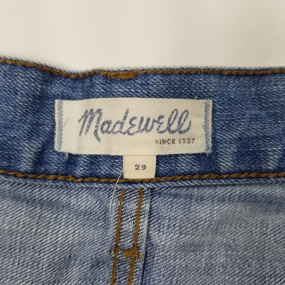 Madewell Sz 29 Relaxed Denim Shorts Button Fly Fray - Picture 6 of 10